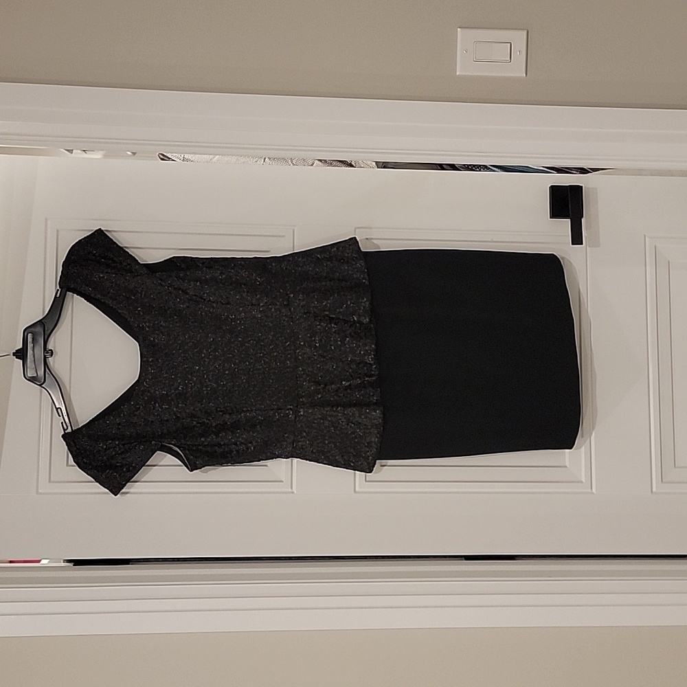 Black Calvin klein sequin peplum dress